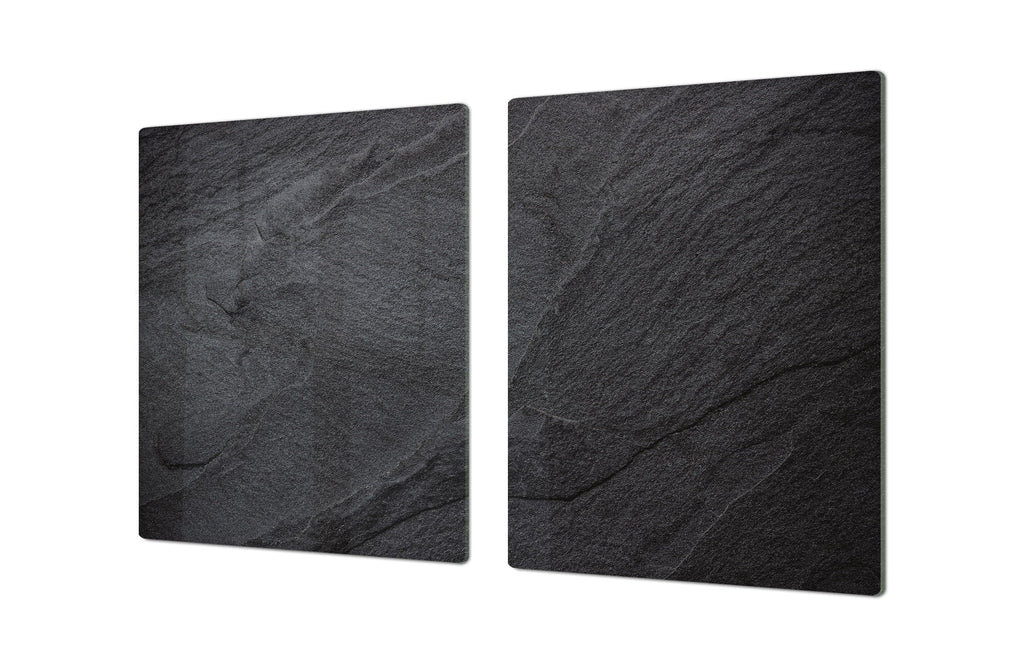 Tempered Glass Stove Top Range Cover - Black Slate | Induction Top