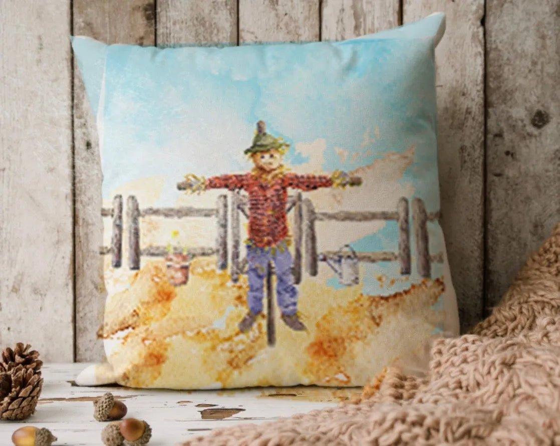 Autumn Scarecrow Throw Pillow Cover - Festive Fit Home