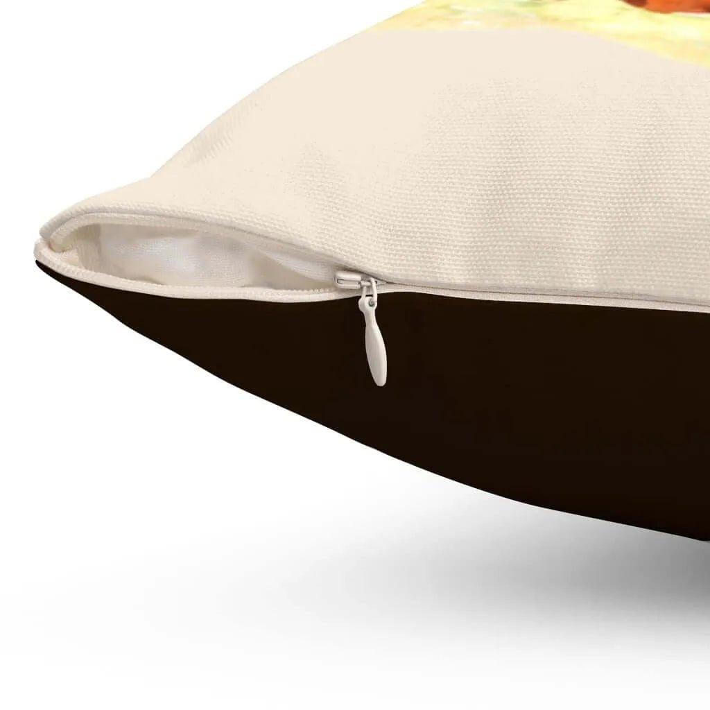 Autumn Sitting Fluffy Tail Squirrel Pillow Cover - Festive Fit Home