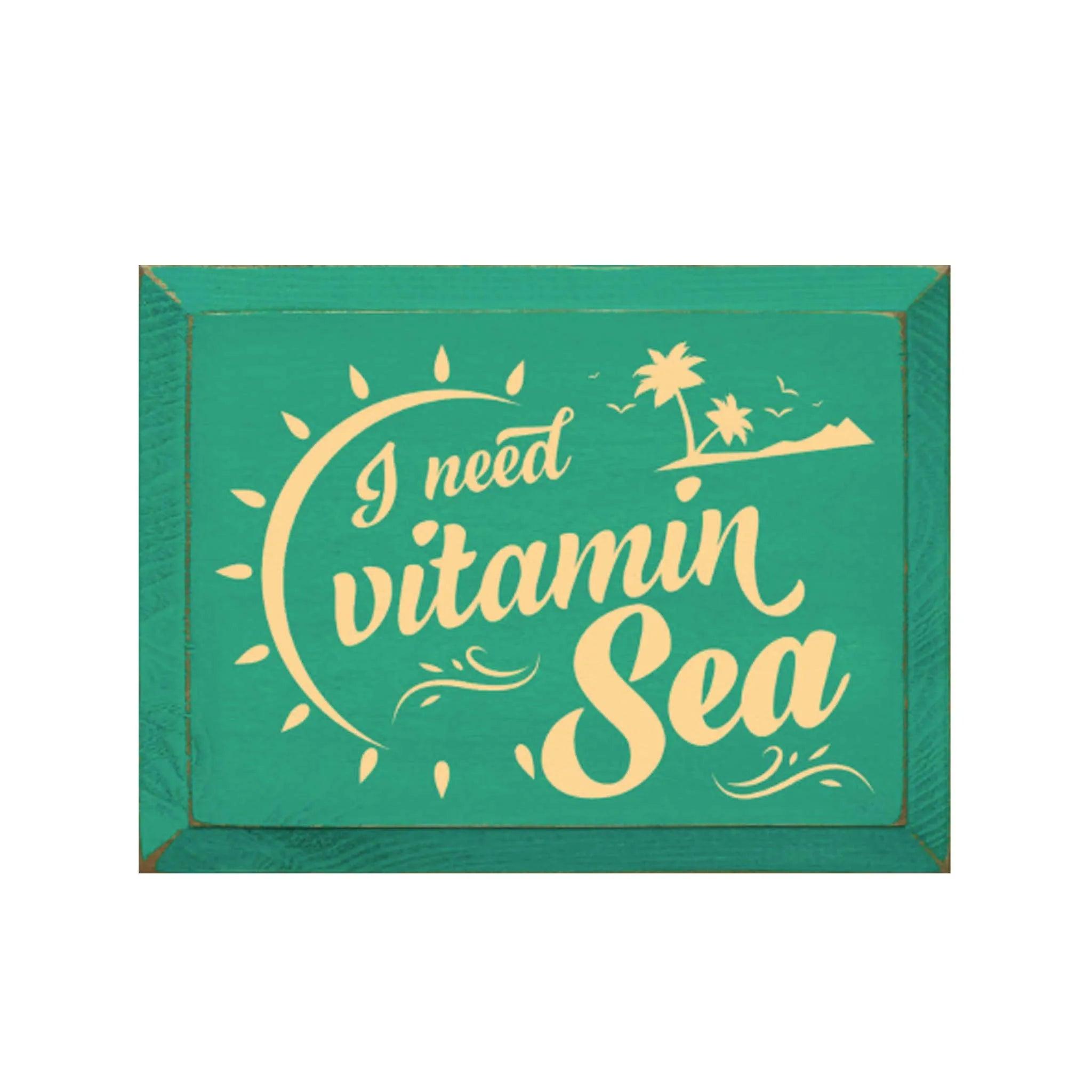 Beach Sign - Vitamin Sea - 9"x12" - Festive Fit Home