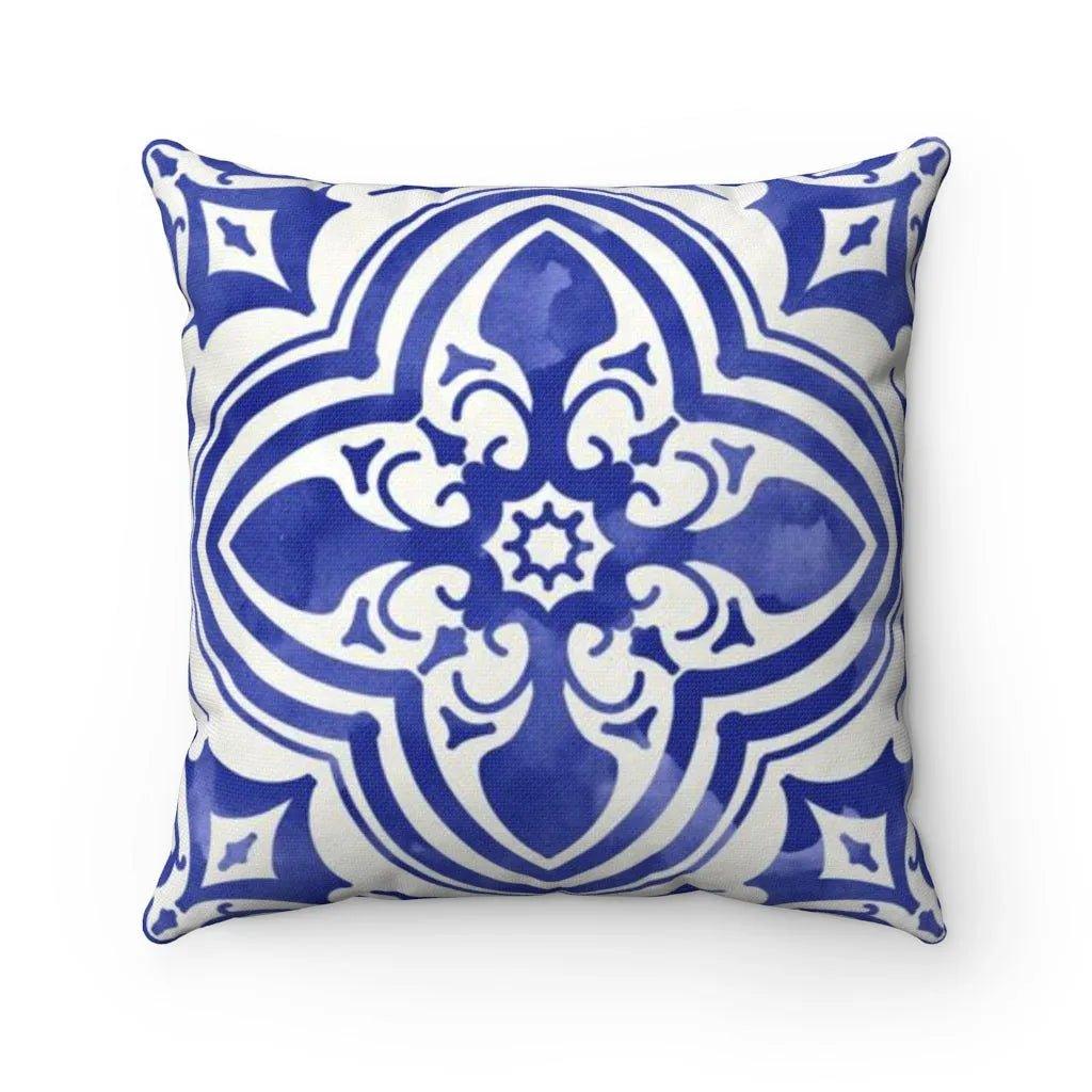 Blue Cross Mosaic Pillow Cover - Festive Fit Home
