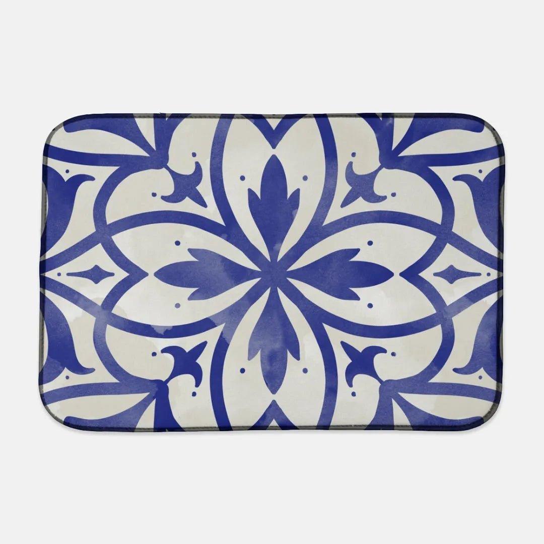 Blue Mosaic Dish Mat - Festive Fit Home