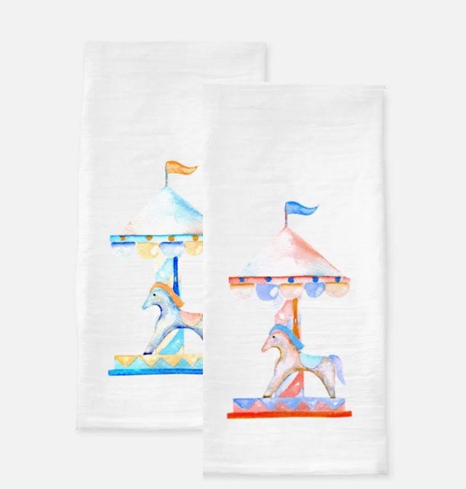 Carousel Tea Towels (Set of 2) - Festive Fit Home