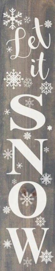 Christmas Porch Sign - Let it Snow 10"x48" - Festive Fit Home