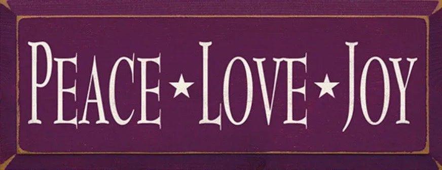 Christmas Quote Sign - Peace, Love, Joy - 7"x18" - Festive Fit Home