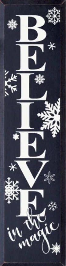 Christmas Sign - Believe in the Magic - 9"x36" - Festive Fit Home