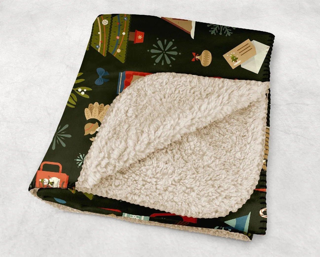 Christmas Throw Blanket - Angels and Reindeer - 60"x80" - Festive Fit Home