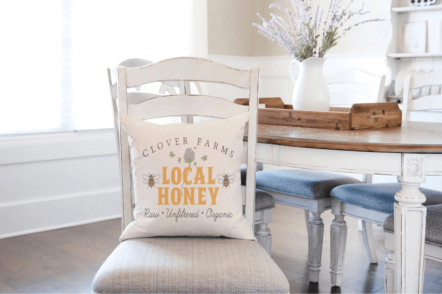 Clover Farms Local Honey Pillow Cover - Festive Fit Home