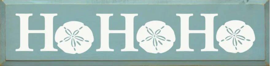 Coastal Ho Ho Ho Wood Christmas Sign - 9"x36" - Festive Fit Home