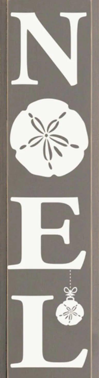 Coastal Wood Christmas Sign - NOEL Sand Dollar - 9"x36" - Festive Fit Home