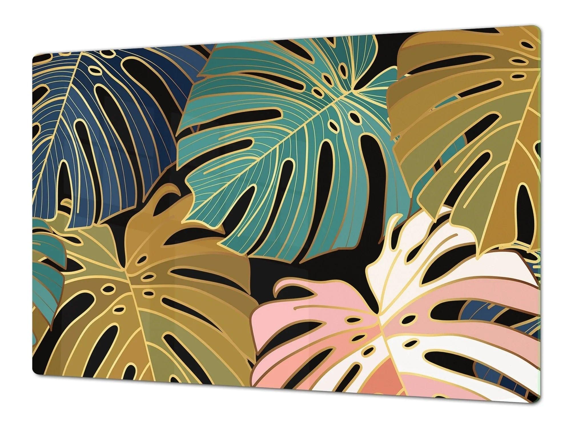Cook Top Cover - Tropical Palms | Gas and Electric Stove Top Cover | Noodle Board - Festive Fit Home