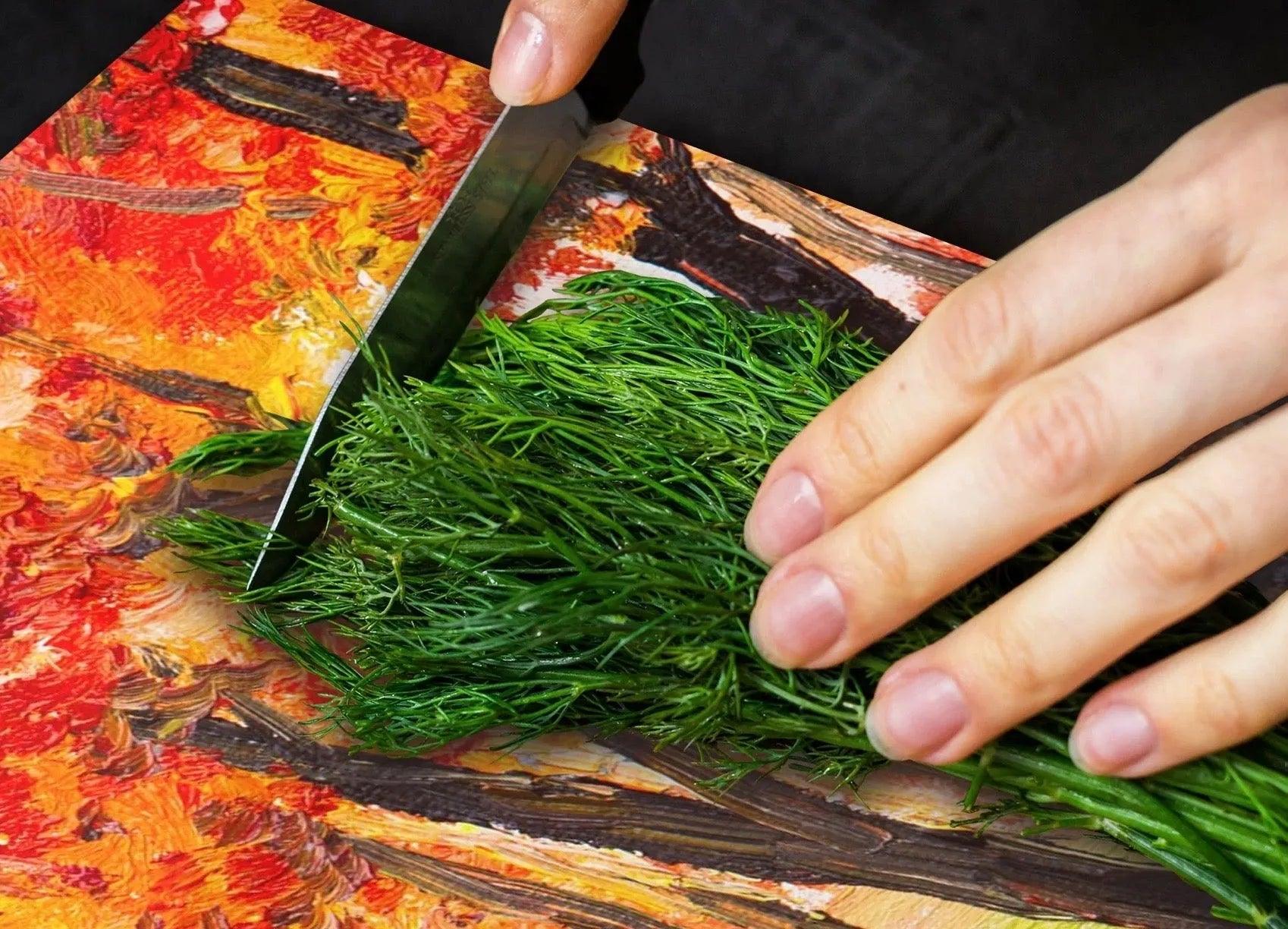 Cooktop Cover - Autumn Trees | Gas and Electric Cook Top Cover | Charcuterie Board - Festive Fit Home