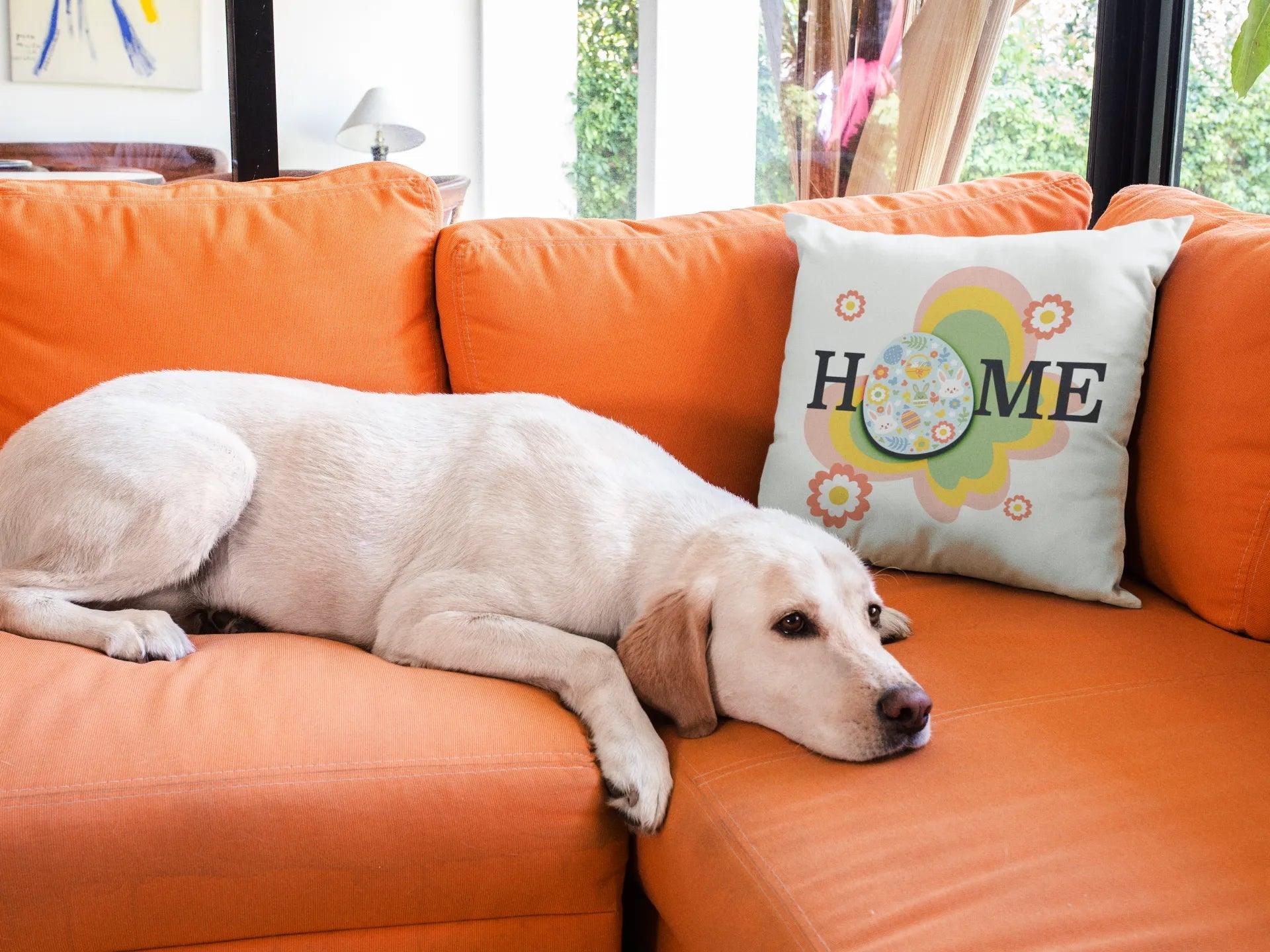 Easter Throw Pillow Cover "HOME" Easter Egg - Festive Fit Home