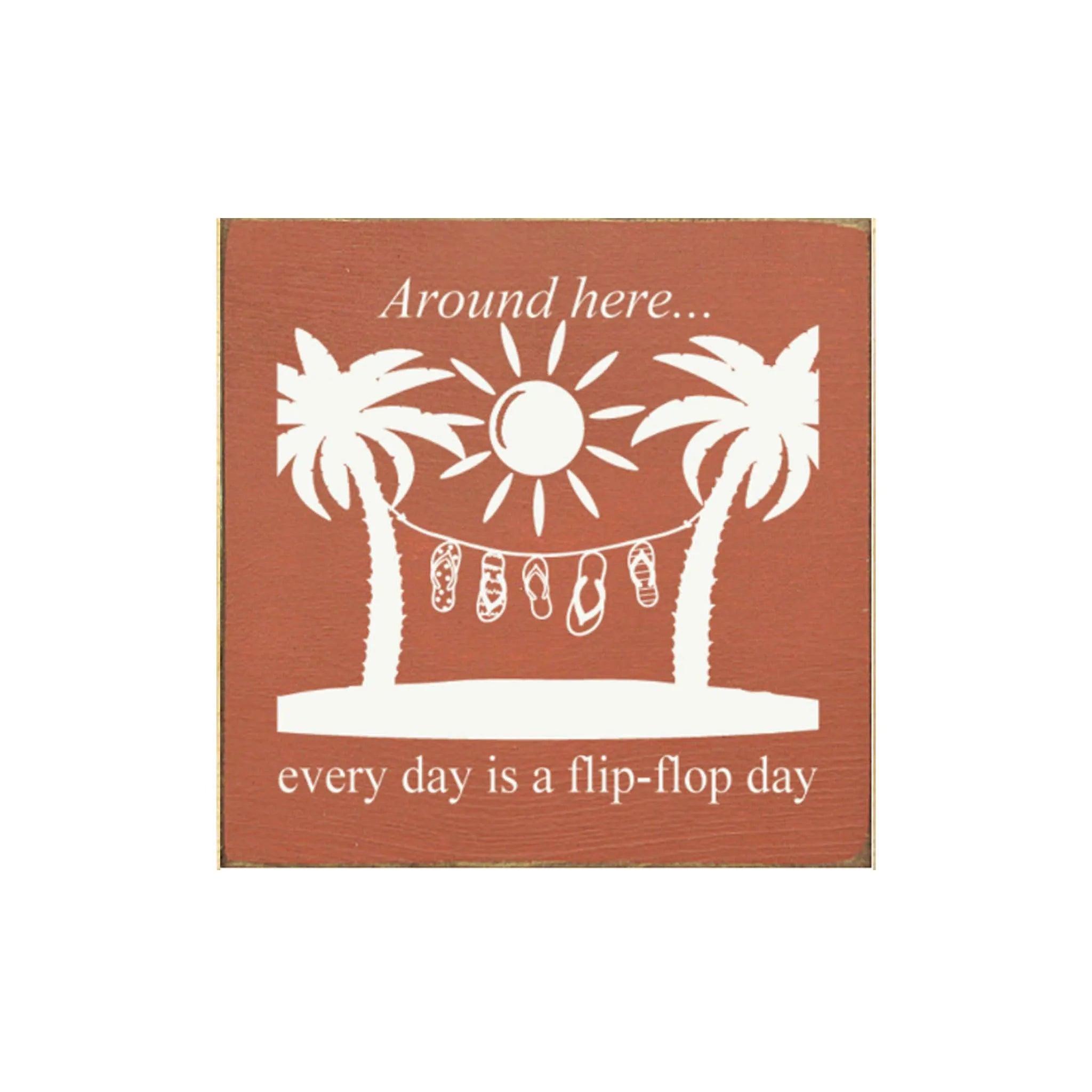Flip Flop Day Summer Sign - 7"x7" - Festive Fit Home