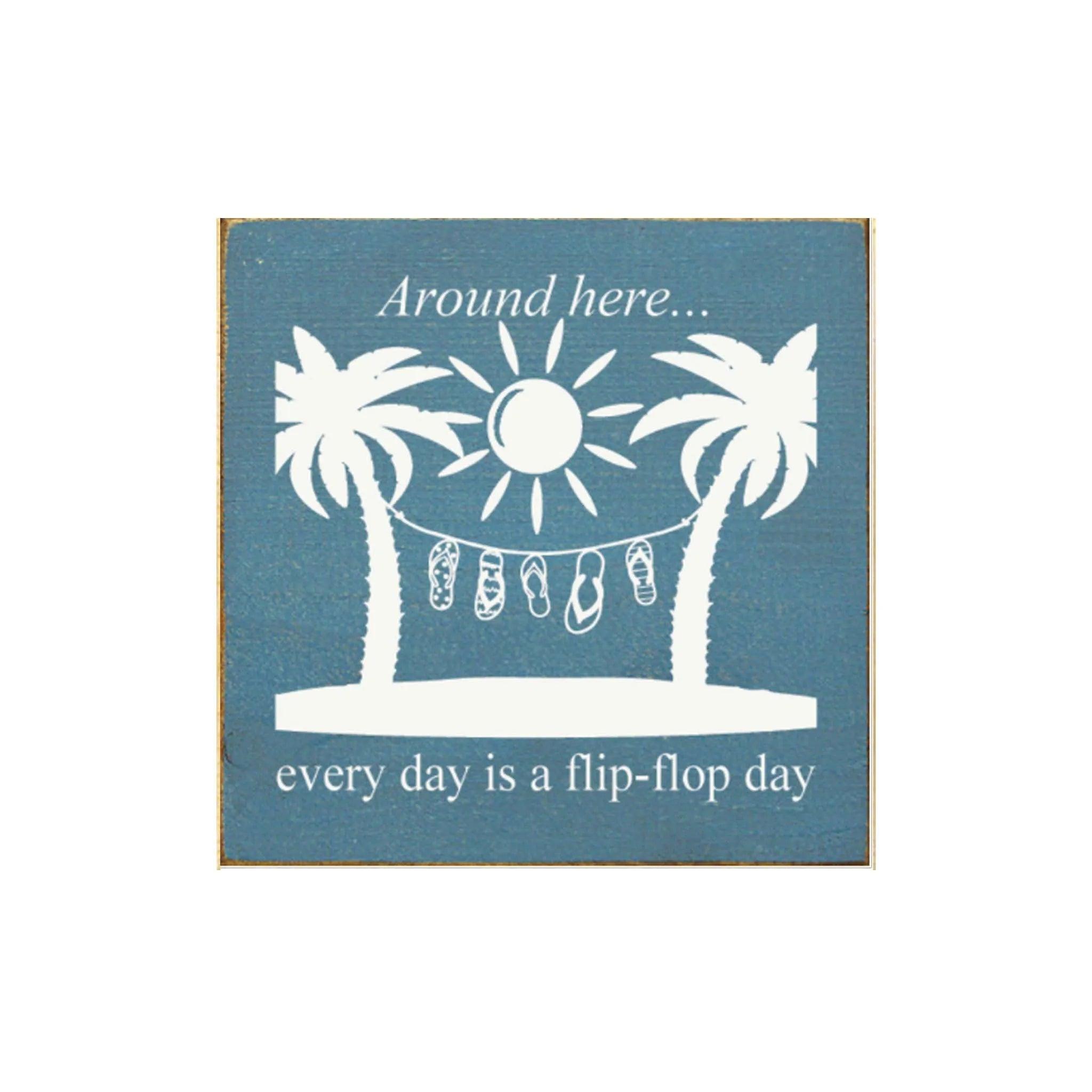 Flip Flop Day Summer Sign - 7"x7" - Festive Fit Home