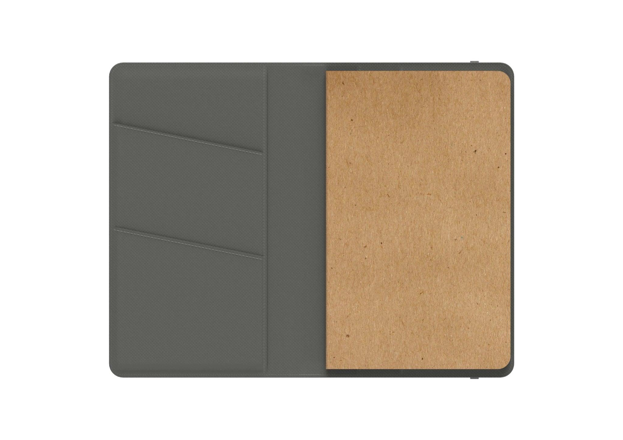 Floral Shadows Personalized Vegan Leather Notebook Folio - Festive Fit Home