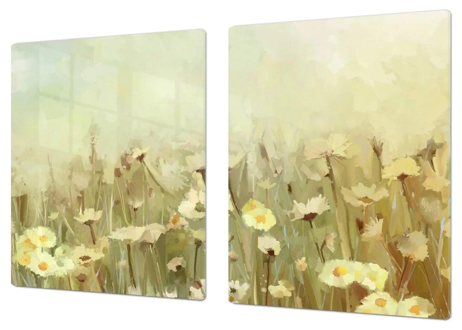 Gas & Electric Burner Cover - Daisy Meadows | Noodle Board | Stove Top Cover - Festive Fit Home