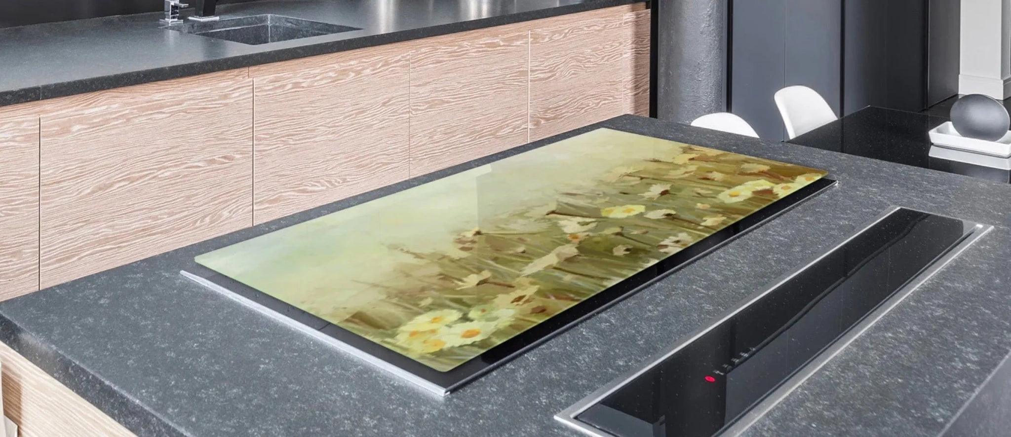 Gas & Electric Burner Cover - Daisy Meadows | Noodle Board | Stove Top Cover - Festive Fit Home