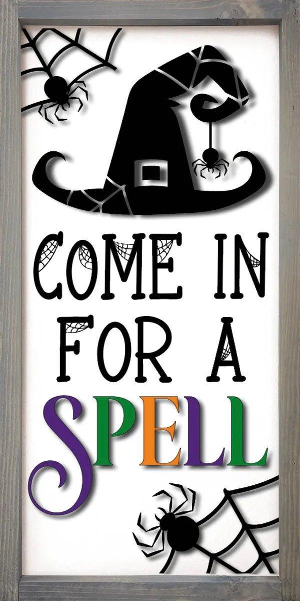 Halloween Spell Large Tall Wood Sign - 12"x24" - Festive Fit Home