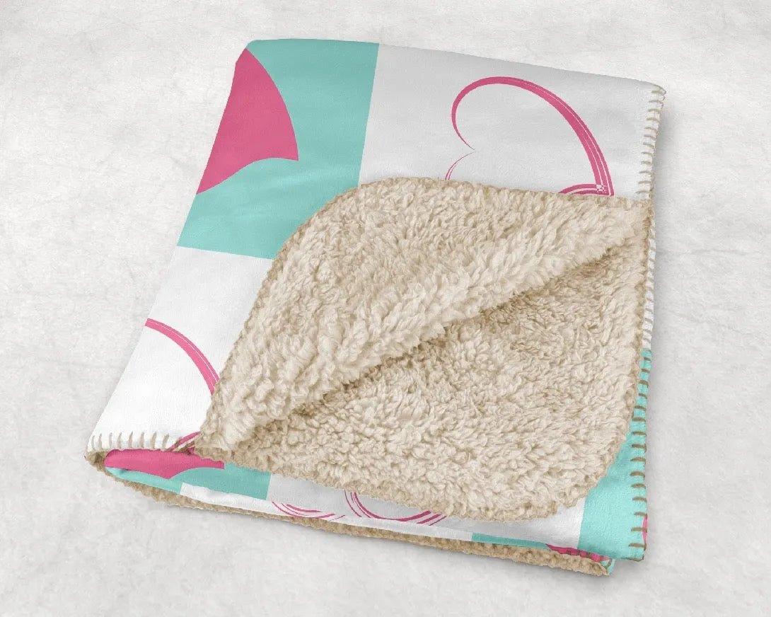 Heart Checkers - 60"x80" - Festive Fit Home