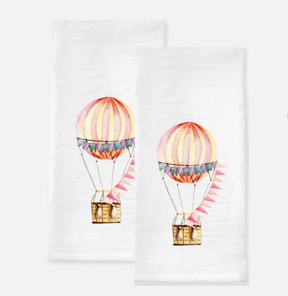 Hot Air Ballon Tea Towels (Set of 2) - Festive Fit Home