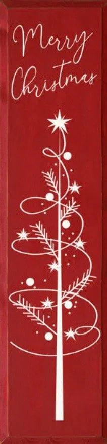 Large Vertical Christmas Farmhouse Sign - Merry Christmas 9"x36" - Festive Fit Home