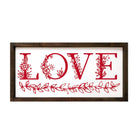 LOVE - Floral - Large Framed Wood Sign - 12"x24" - Festive Fit Home