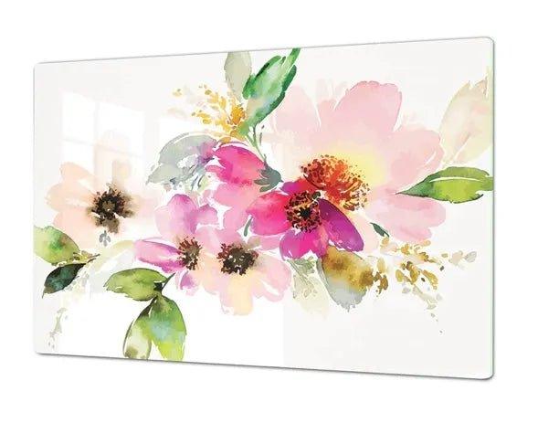 Noodle Board - Pink Bouquet | Gas and Electric Stove Top Cover | Burner Cover - Festive Fit Home