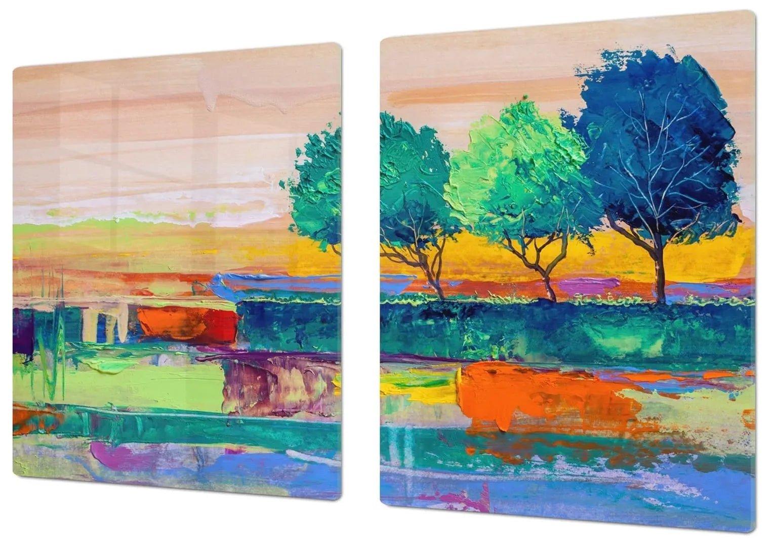 Noodle Board - Vivid Landscape | Gas & Induction Stove Top Cover - Festive Fit Home