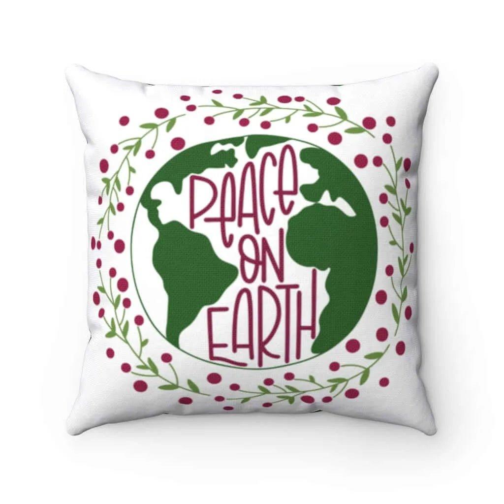 Peace on Earth Throw Pillow Cover - Festive Fit Home