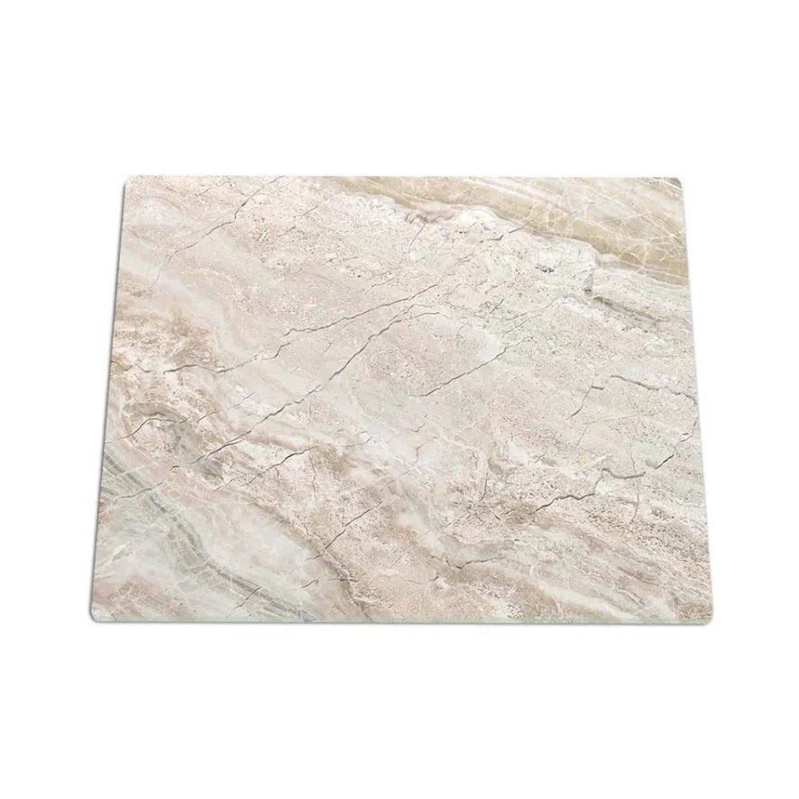 RV Small Stove Top Cover & Cutting Board - Beige Marble Style - Festive Fit Home