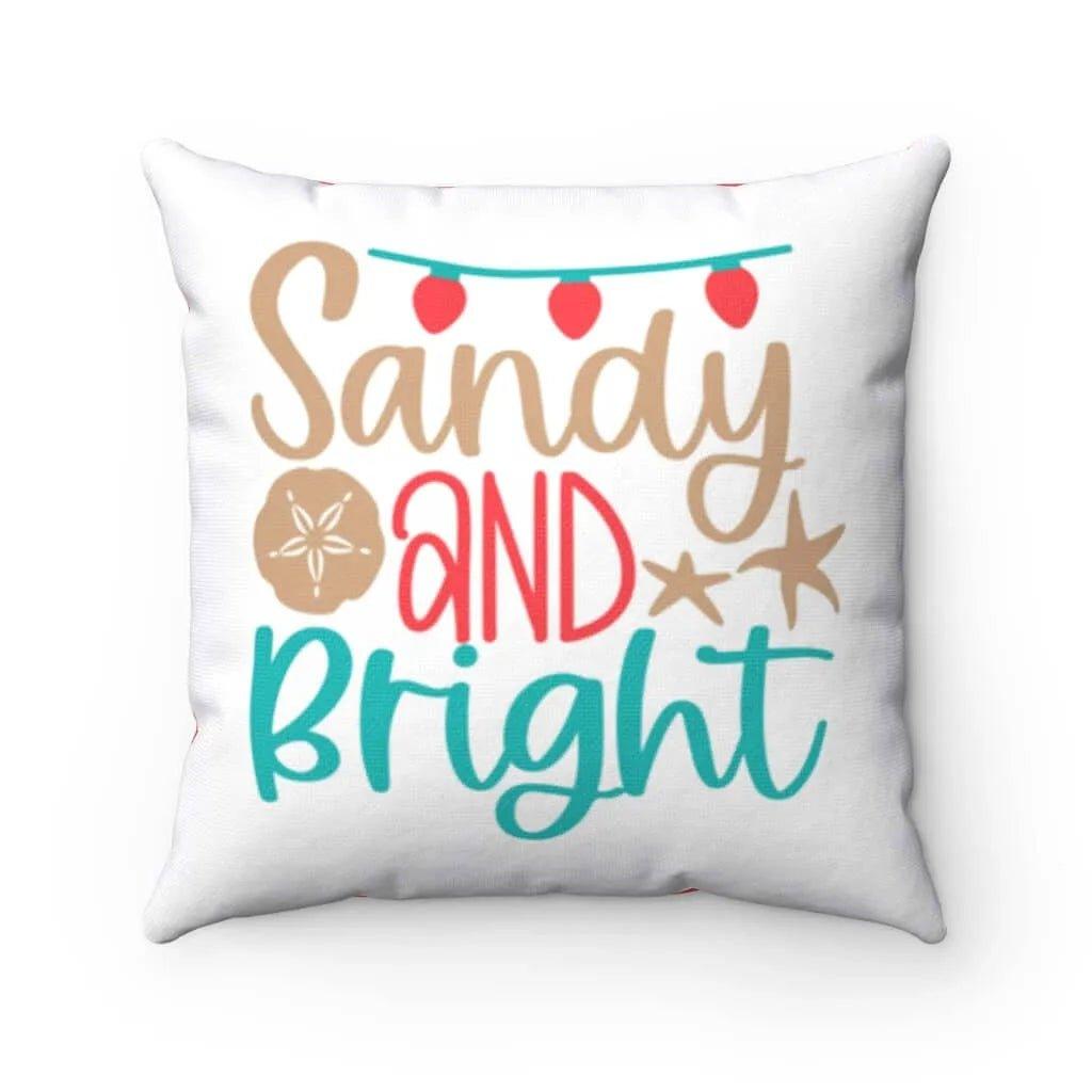 Sandy and Bright Christmas Throw Pillow Cover - Festive Fit Home