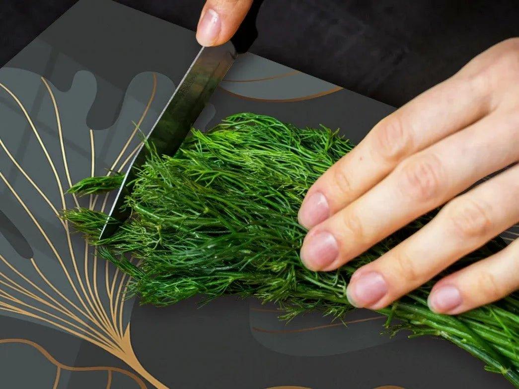 Stove Top Cover - Art Deco Leaf | Gas & Electric Cooktop Cover | Charcuterie Board - Festive Fit Home