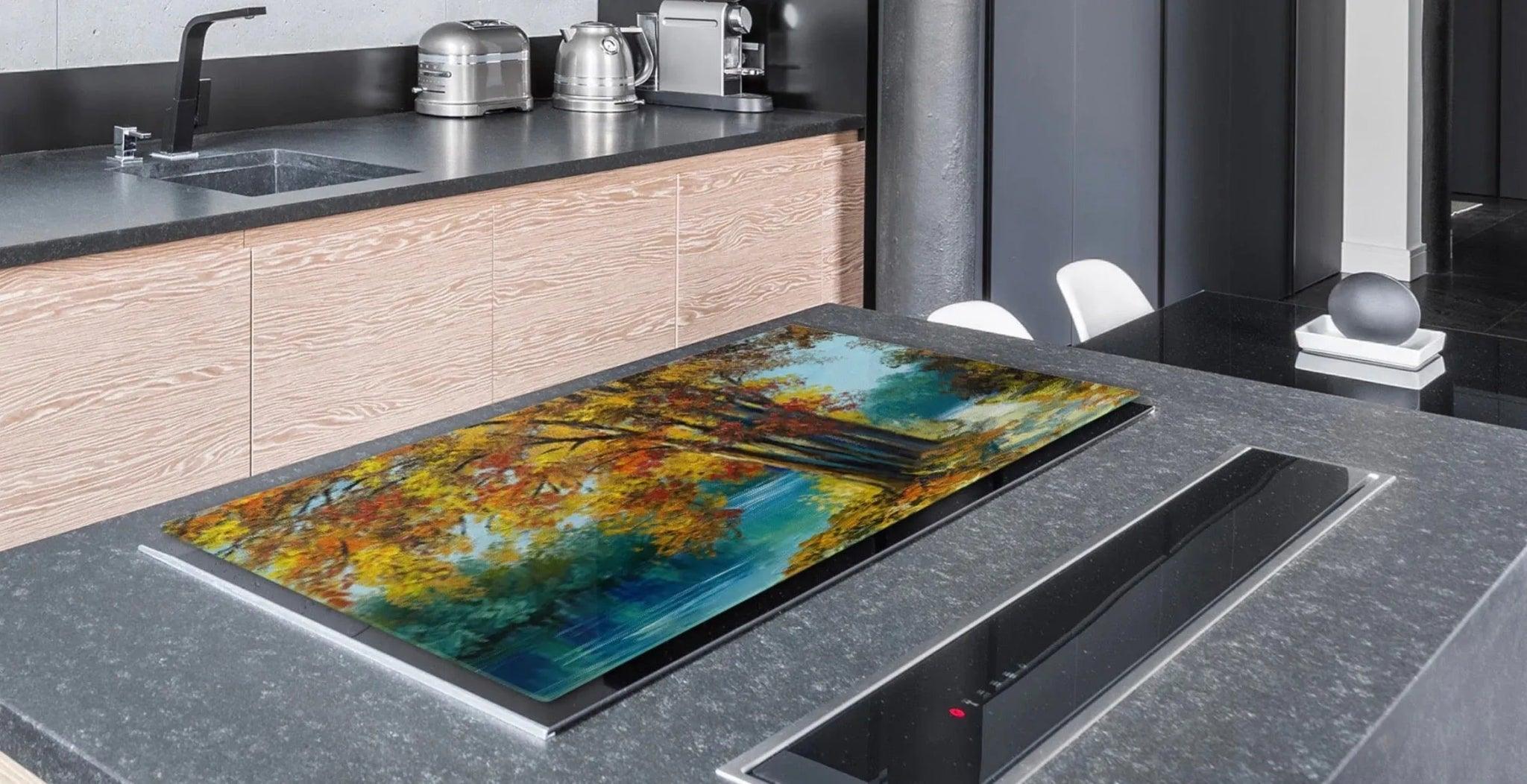 Stove Top Cover - Autumn Lake | Gas and Induction Cook Top Cover | Charcuterie Board - Festive Fit Home