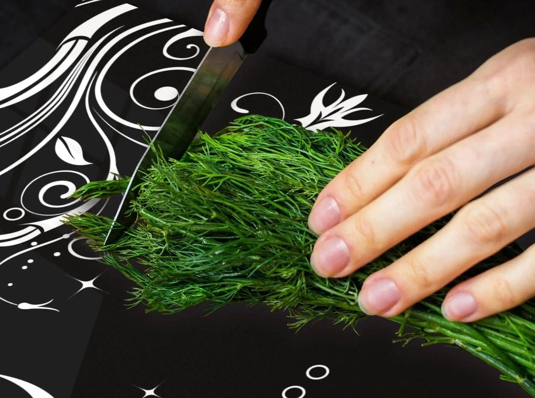 Stove Top Cover - Black & White Floral Scroll | Noodle Board | Cook Top Cover - Festive Fit Home