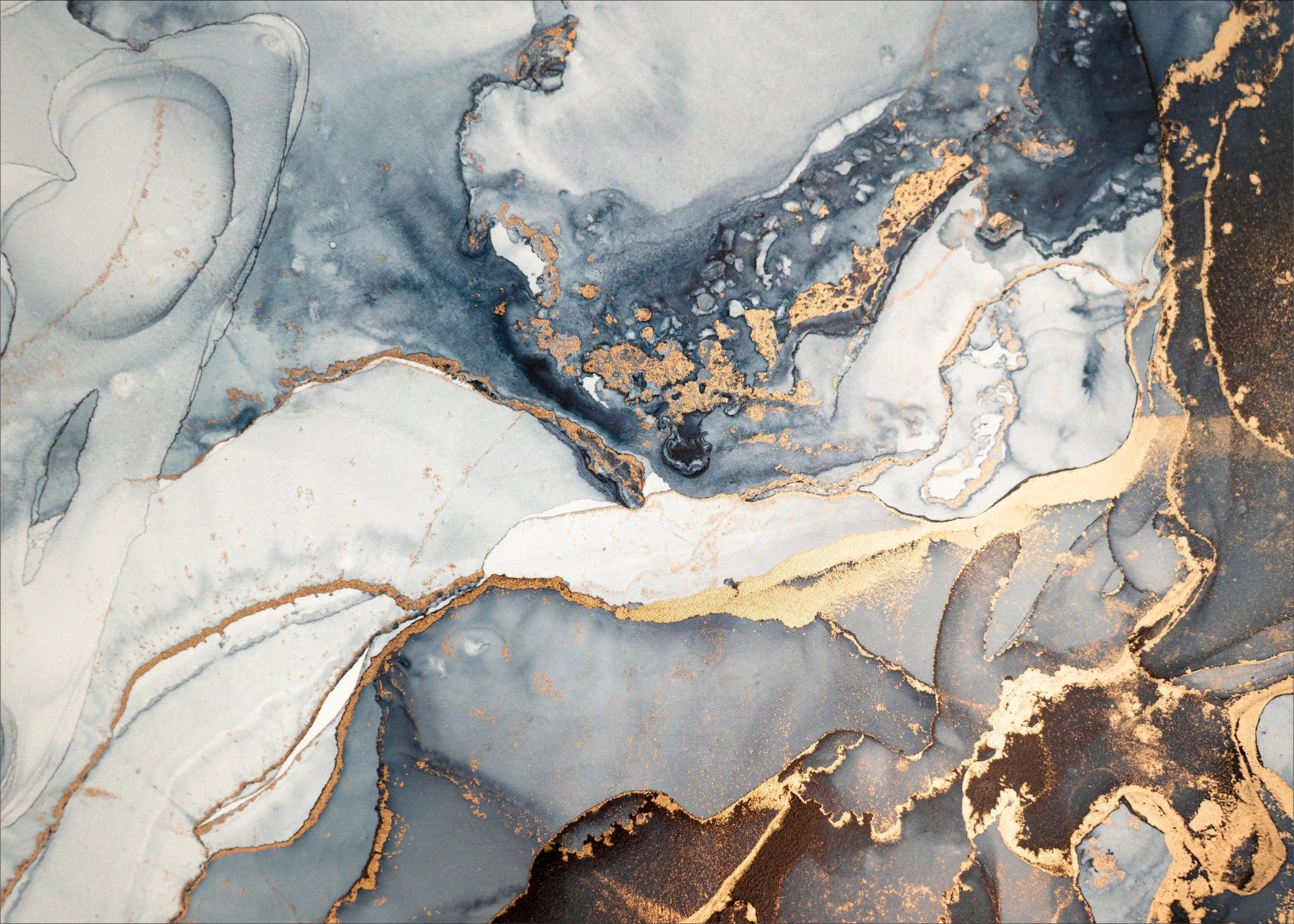 Stove Top Cover - Blue and Gold Glitz | Gas & Electric Cook Top Cover | Noodle Board - Festive Fit Home