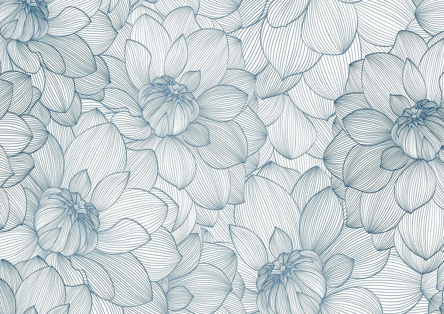 Stove Top Cover - Blue Flowers | Gas & Electric Cook Top Cover | Noodle Board - Festive Fit Home