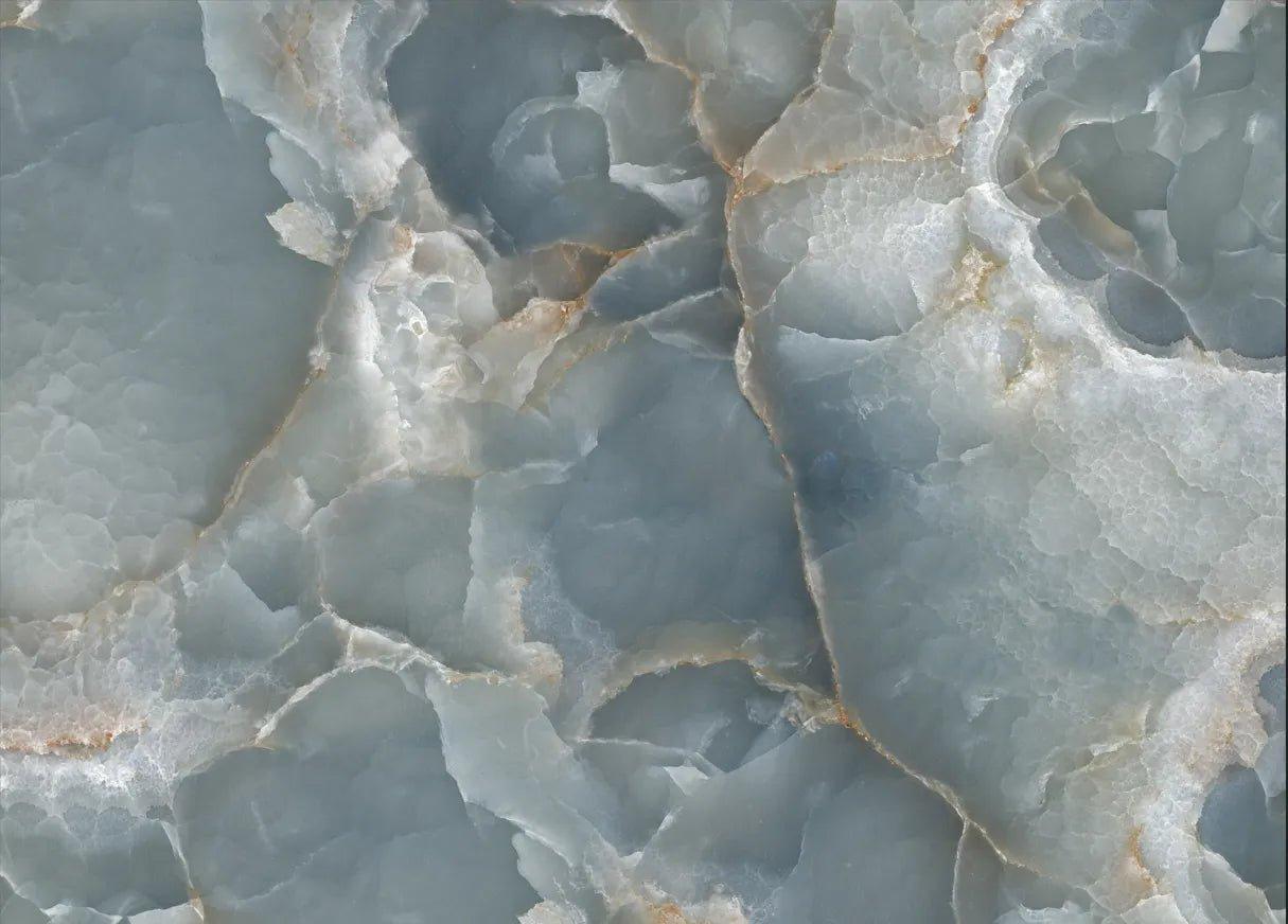 Stove Top Cover - Blue - Gray Marble Glass | Gas & Electric Cook Top Cover | Charcuterie Board - Festive Fit Home