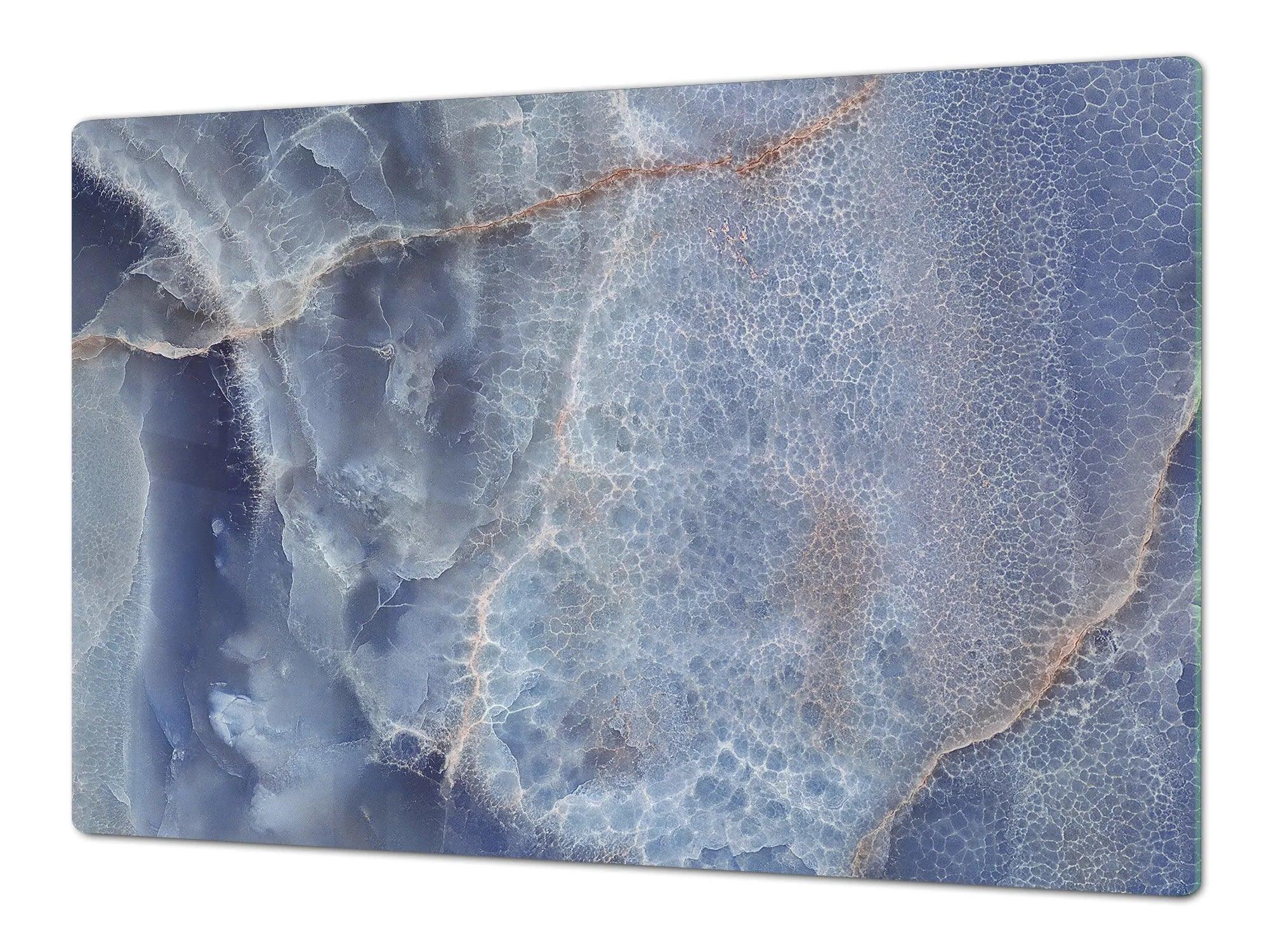 Stove Top Cover - Blue Marble Style | Gas & Electric Cook Top Cover | Noodle Board - Festive Fit Home