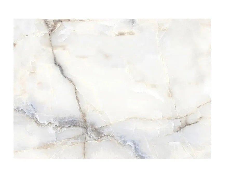 Stove Top Cover - Cool White Marble Glass | Gas & Electric Cook Top Cover - Festive Fit Home