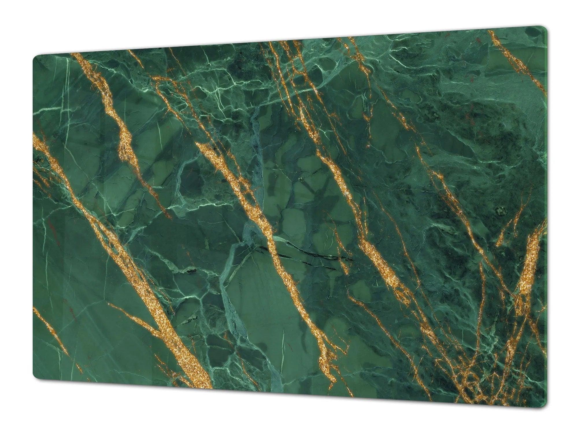 Stove Top Cover - Emerald & Gold | Gas and Electric Cook Top Cover | Noodle Board - Festive Fit Home