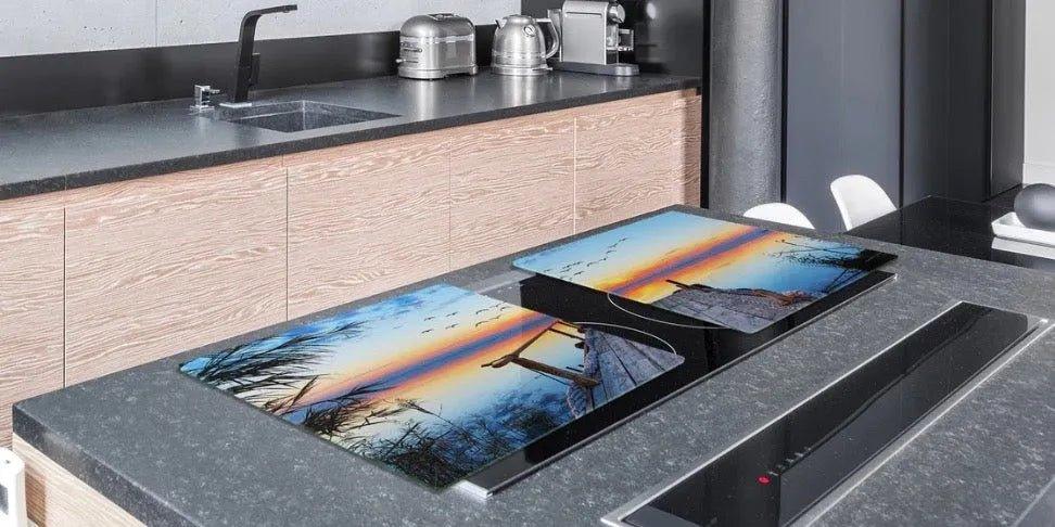 Stove Top Cover - Lakeside | Gas & Induction Cook Top Cover | Noodle Board - Festive Fit Home