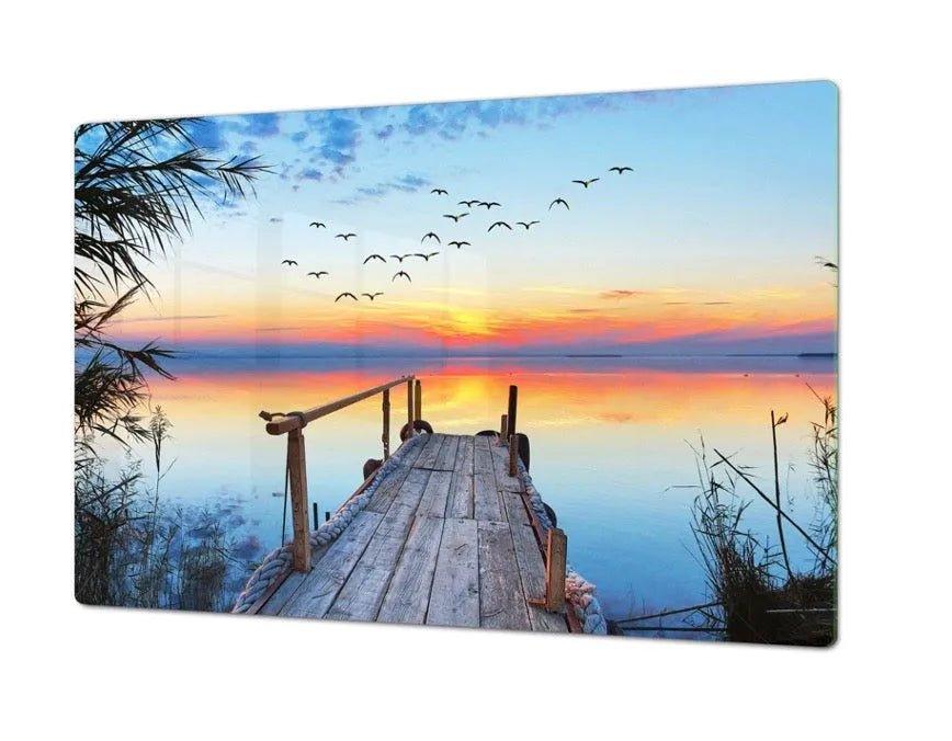 Stove Top Cover - Lakeside | Gas & Induction Cook Top Cover | Noodle Board - Festive Fit Home