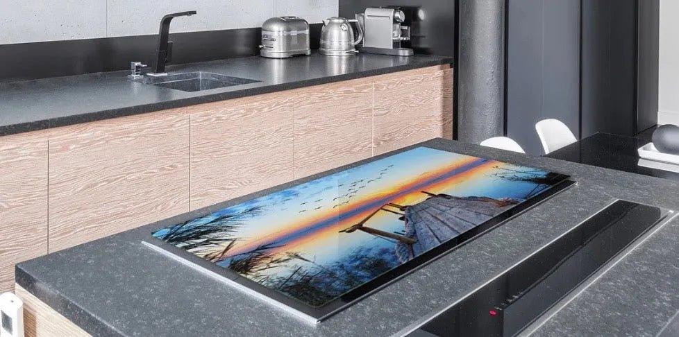 Stove Top Cover - Lakeside | Gas & Induction Cook Top Cover | Noodle Board - Festive Fit Home
