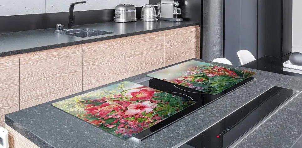 Stove Top Cover - Lush Garden | Gas & Electric Cook Top Cover | Burner Cover - Festive Fit Home