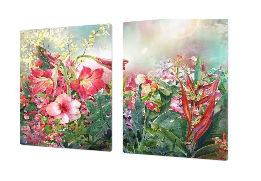 Stove Top Cover - Lush Garden | Gas & Electric Cook Top Cover | Burner Cover - Festive Fit Home