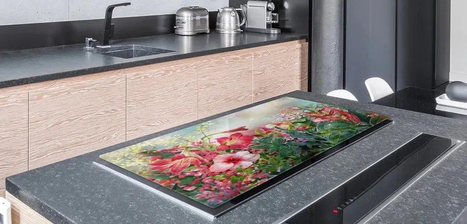 Stove Top Cover - Lush Garden | Gas & Electric Cook Top Cover | Burner Cover - Festive Fit Home