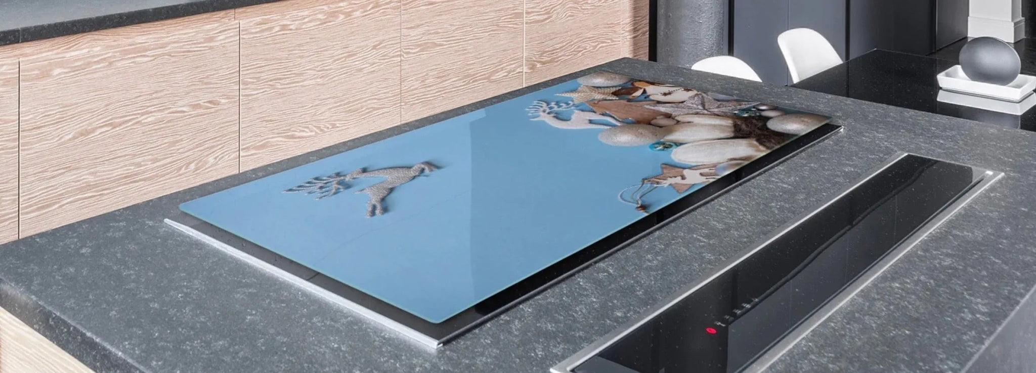 Stove Top Cover - Reindeer Ornaments | Gas and Induction Electric Cook Top Cover | Charcuterie Board - Festive Fit Home