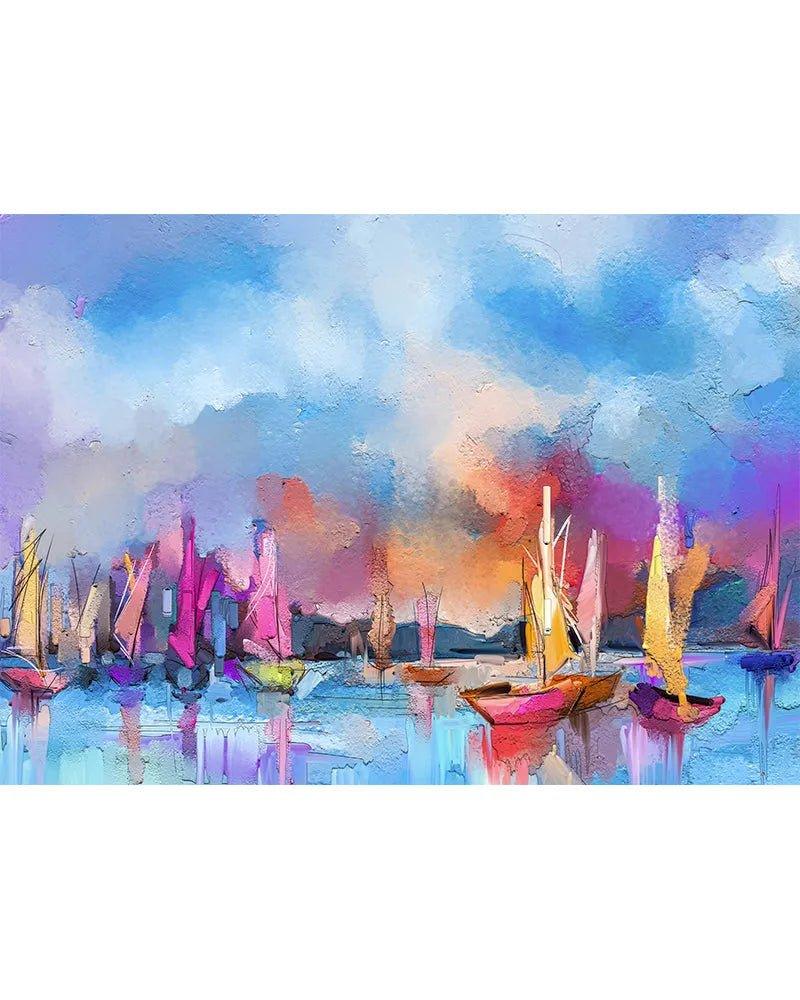 Stove Top Cover - Sailboats | Gas & Induction Cook Top Cover | Charcuterie Board - Festive Fit Home