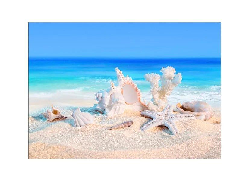 Stove Top Cover - Sea Shells | Gas & Electric Cook Top Cover | Noodle Board - Festive Fit Home